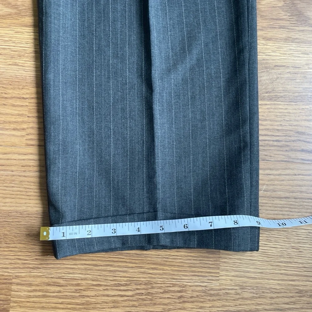 BASILE Italy Gray Pinstripe Wool Suit Set Jacket Pant US 42 Syd Jerome Chicago